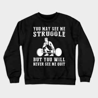 Unstoppable Iron Warrior: A Funny T-Shirt for Dedicated Lifters! Crewneck Sweatshirt